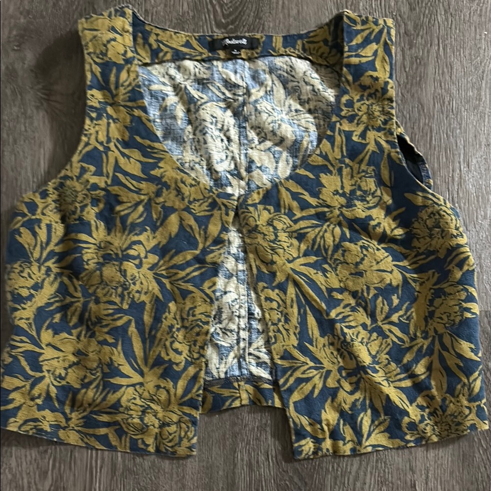 Floral Blue and Yellow Women's Top